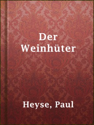 cover image of Der Weinhüter